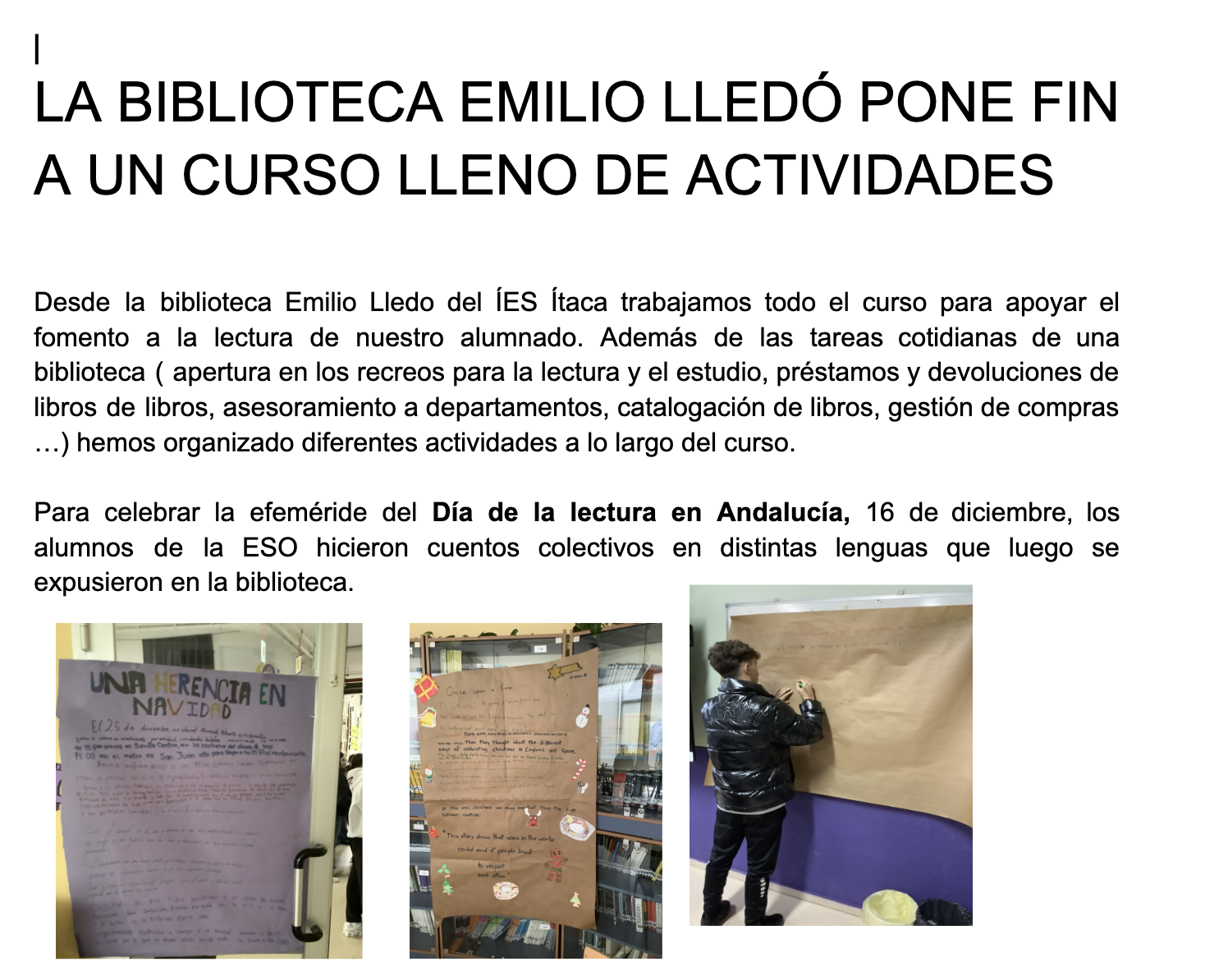 Actividades Bibiloteca Curso 26/26