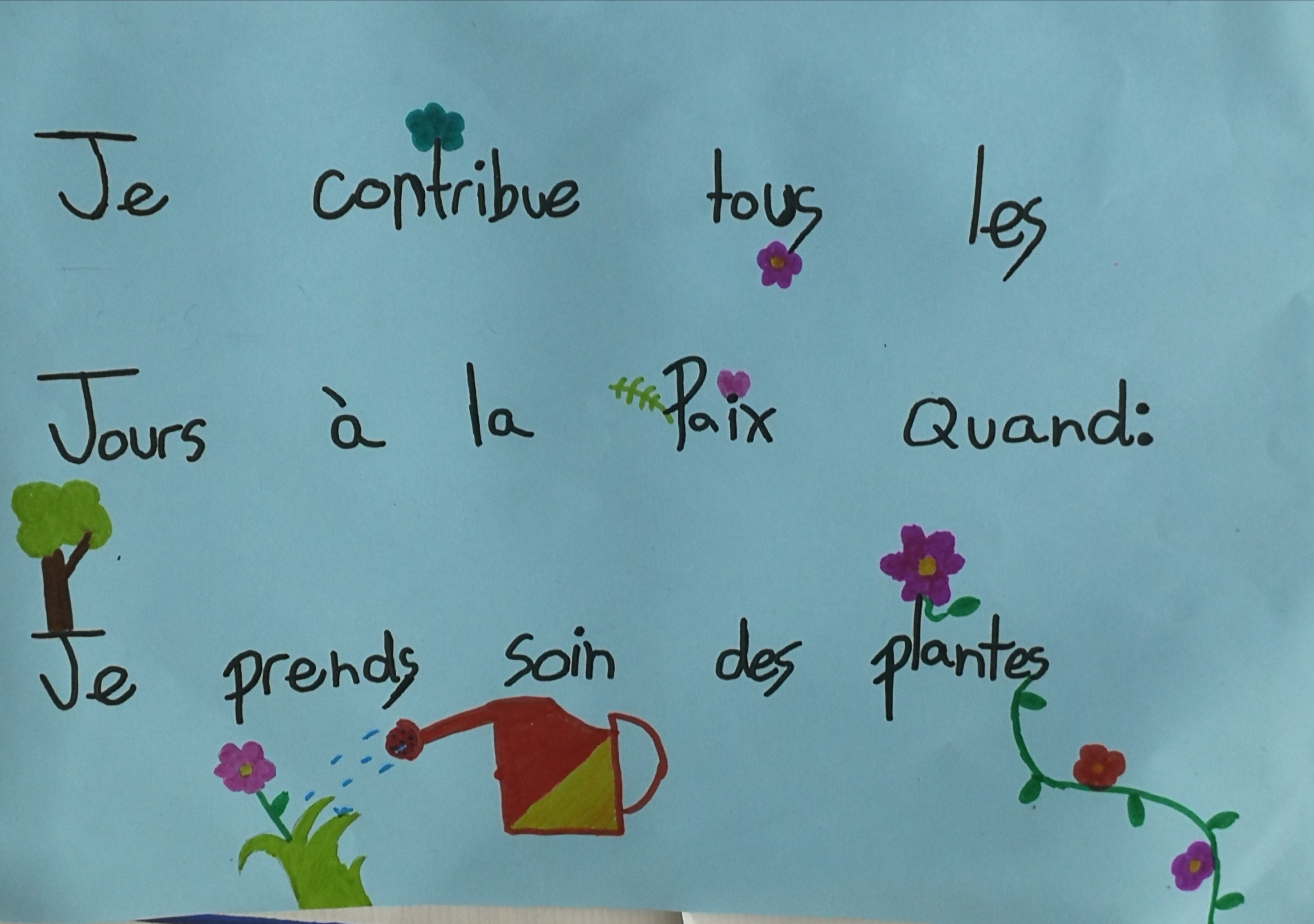 FRASES PARA LA PAZ EN CLASE DE FRANCÉS