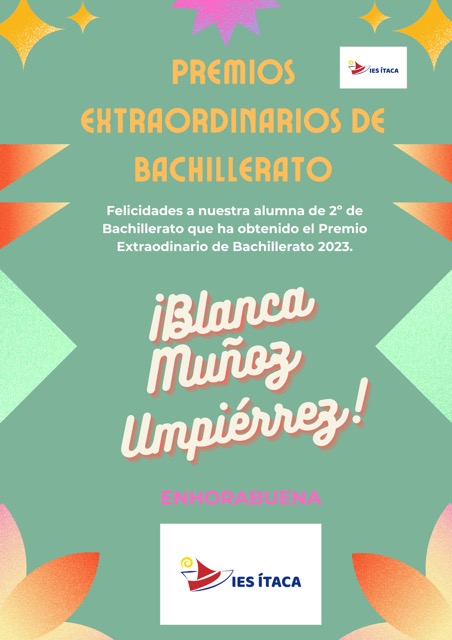 Premio Extraordinario bachillerato 2023